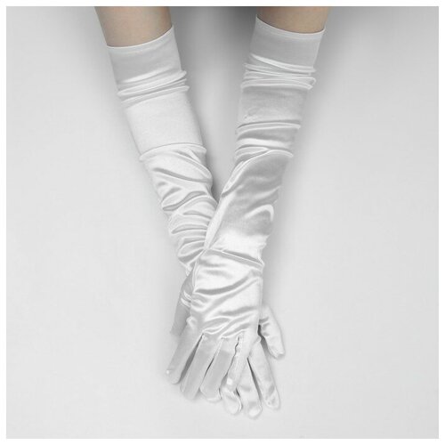 фото Карнавальные перчатки, цвет белый, длинные страна карнавалия
