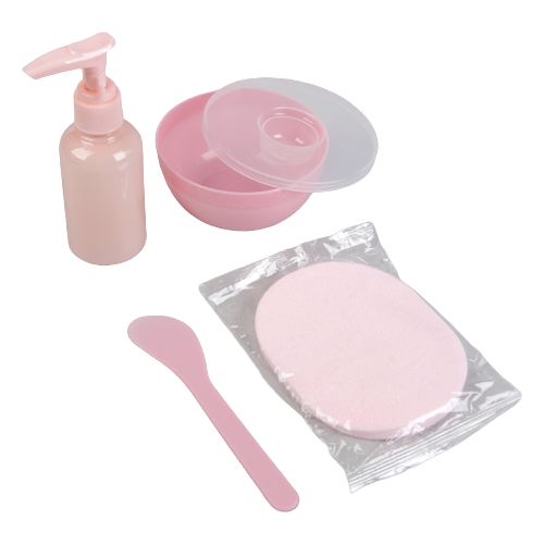 Косметический набор для масок, RAFECOFF, в чехле, 4 предмета, цвет розовый