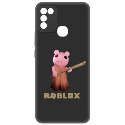 Чехол-накладка Krutoff Soft Case Roblox-Пигги для INFINIX Hot 11 Play черный чехол накладка krutoff soft case паровоз для infinix hot 11 play черный