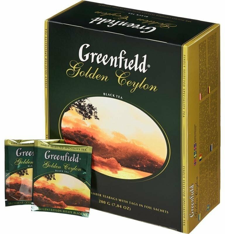 Чай черный Greenfield Golden Ceylon в пакетиках, 100 пак. - фотография № 15