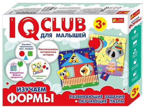 Настольная игра RANOK CREATIVE IQ club для малышей. Изучаем формы