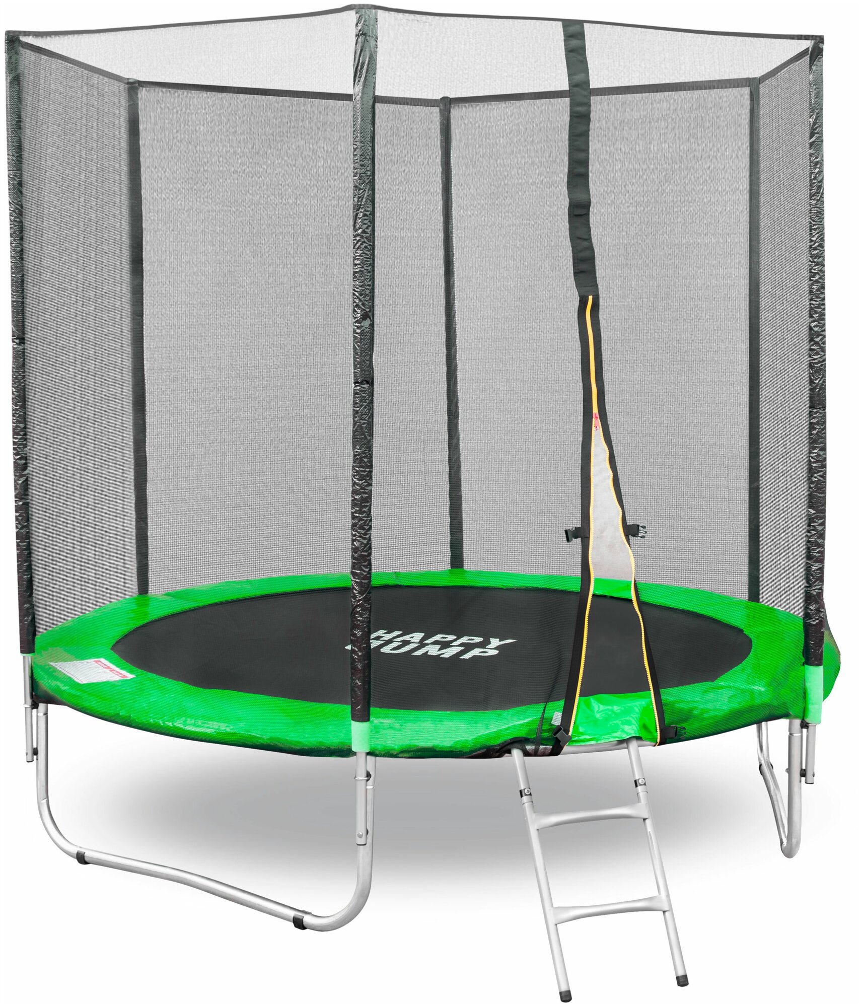 Каркасный батут Happy Jump 8ft Pro 252х252х215 см зеленый