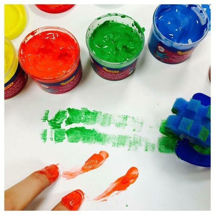 Набор для творчества Jovi Краски рисование руками 5цветов - фото №3