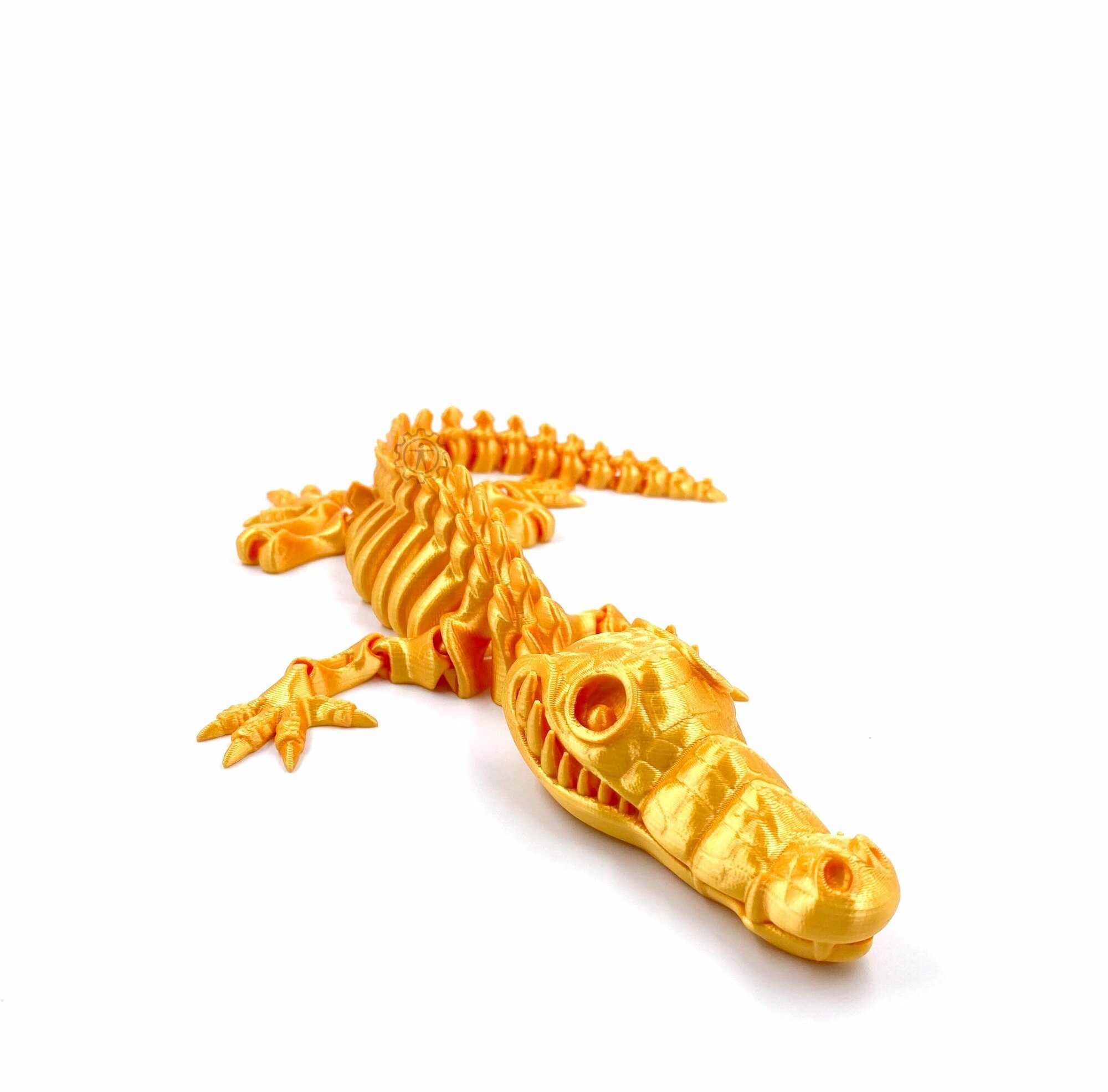 Игрушка подвижная: фигурка "Крокодил ", 30см, золотой