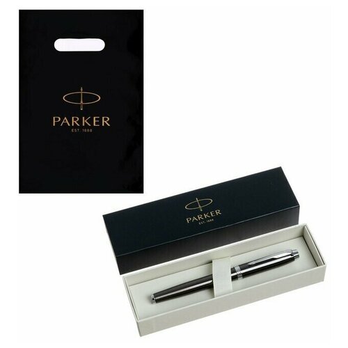 Ручка перьевая Parker IM Core F321 Dark Espresso CT F, корпус из нержавеющей стали, синие чернила, В подарочном пакете ручка перьевая parker im core dark espresso ct