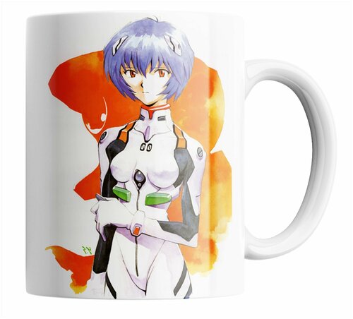 Кружка Евангелион/Рей Аянами/Evangelion/Rei Ayanami/аниме/anime/принт. 330 мл