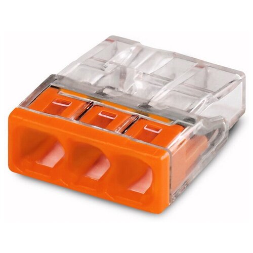 Клемма розеточная 2273-203 3х25мм2 без пасты 100штупак WAGO 2750₽