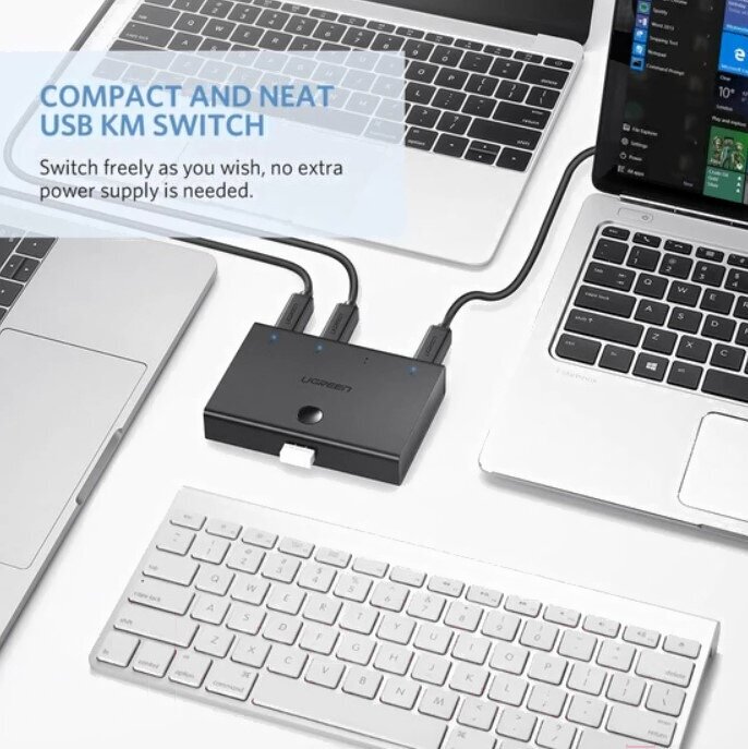 Разветвитель портов Ugreen с переключателем 4хUSB 20 (30346)