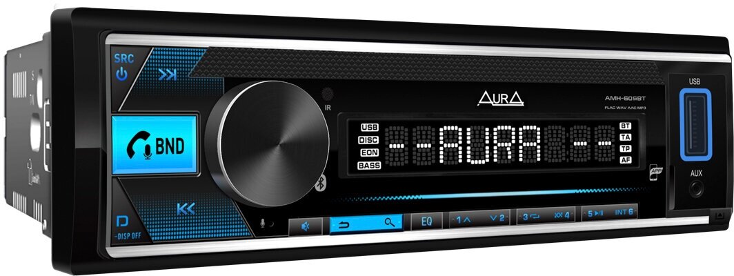 Автомагнитола Aura AMH-605BT (Bluetooth 3xRCA 4x51Вт APP USB FLAC RGB D-SWC)