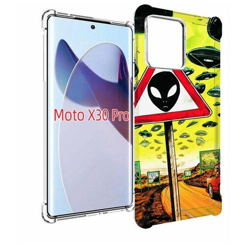 Чехол MyPads дорога к инопланетянам для Motorola Moto X30 Pro задняя-панель-накладка-бампер