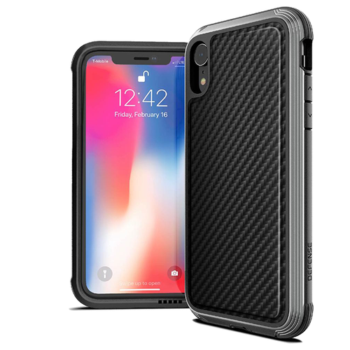 Клип-кейс противоударный карбон x-doria Defense Lux for IphoneXR(Drop tested 3M), черный