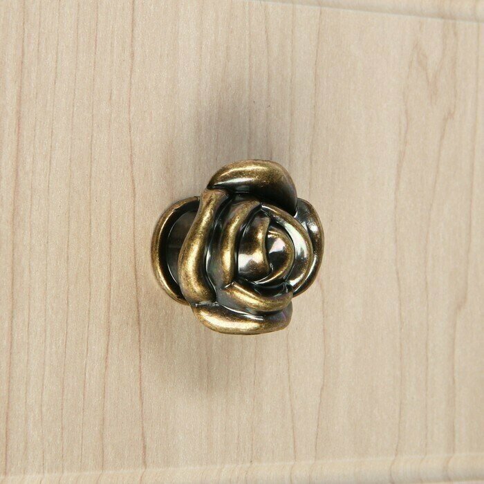 Ручка кнопка тундра Rose 01, цвет бронза - фотография № 4