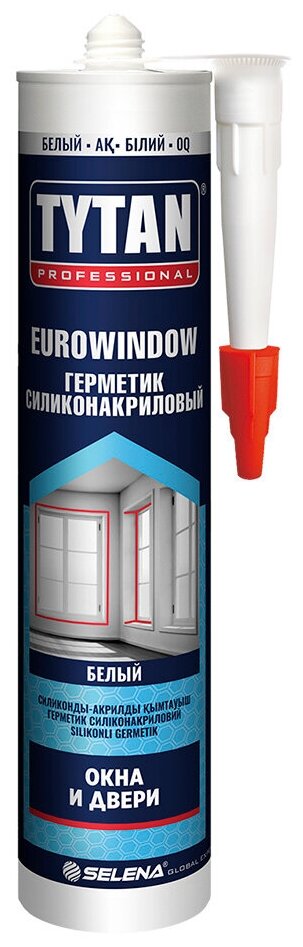 Tytan Professional Eurowindow герметик силиконакриловый окна и двери 280 мл 77660 . - фотография № 3