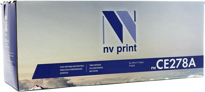 Картридж NV Print NV-CE278A, черный, 2100 страниц, совместимый для LaserJet Pro P1566 / P1606dn / M1536dnf