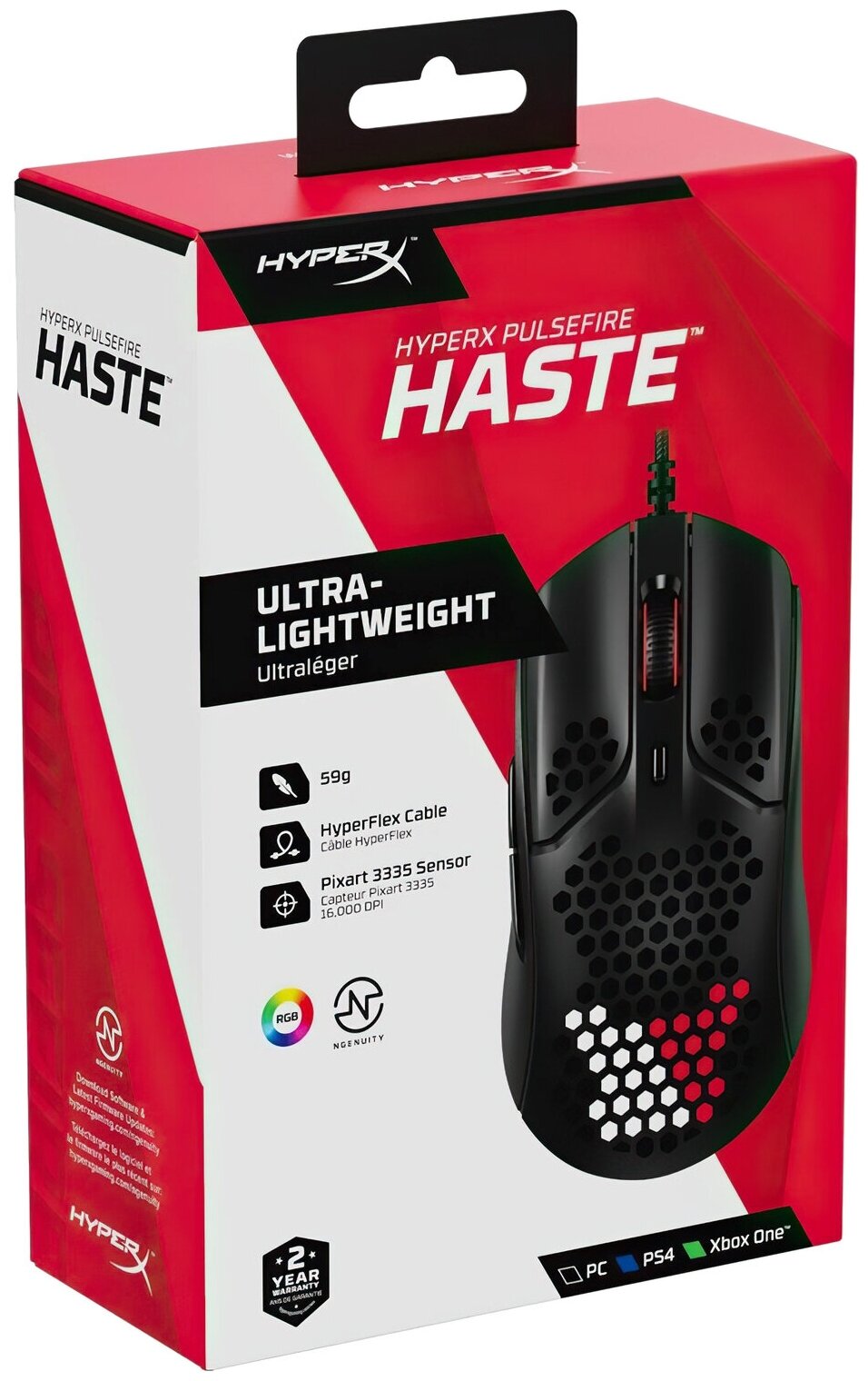 Мышь HyperX Pulsefire Haste HMSH1-A-BK/G 4P5P9AA черная