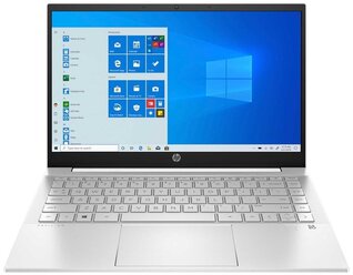 14" Ноутбук HP Pavilion 14-dv0050ur (1920x1080, Intel Core i3 2 ГГц, RAM 4 ГБ, SSD 128 ГБ, Win10 Home), 3V017EA, белая керамика/естественный серебристый