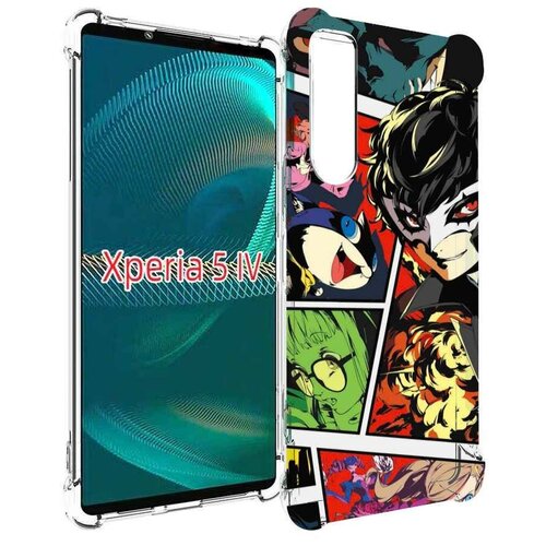 Чехол MyPads Persona 5 art для Sony Xperia 5 IV (5-4) задняя-панель-накладка-бампер чехол mypads ловец снов синий для sony xperia 5 iv 5 4 задняя панель накладка бампер