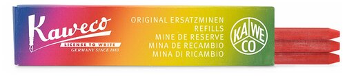 Набор грифелей для механических карандашей KAWECO 5,6 мм 3 шт красный в картонной упаковке