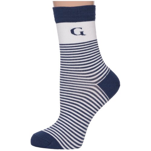 Женские бамбуковые носки Grinston socks (PINGONS) синие, размер 23