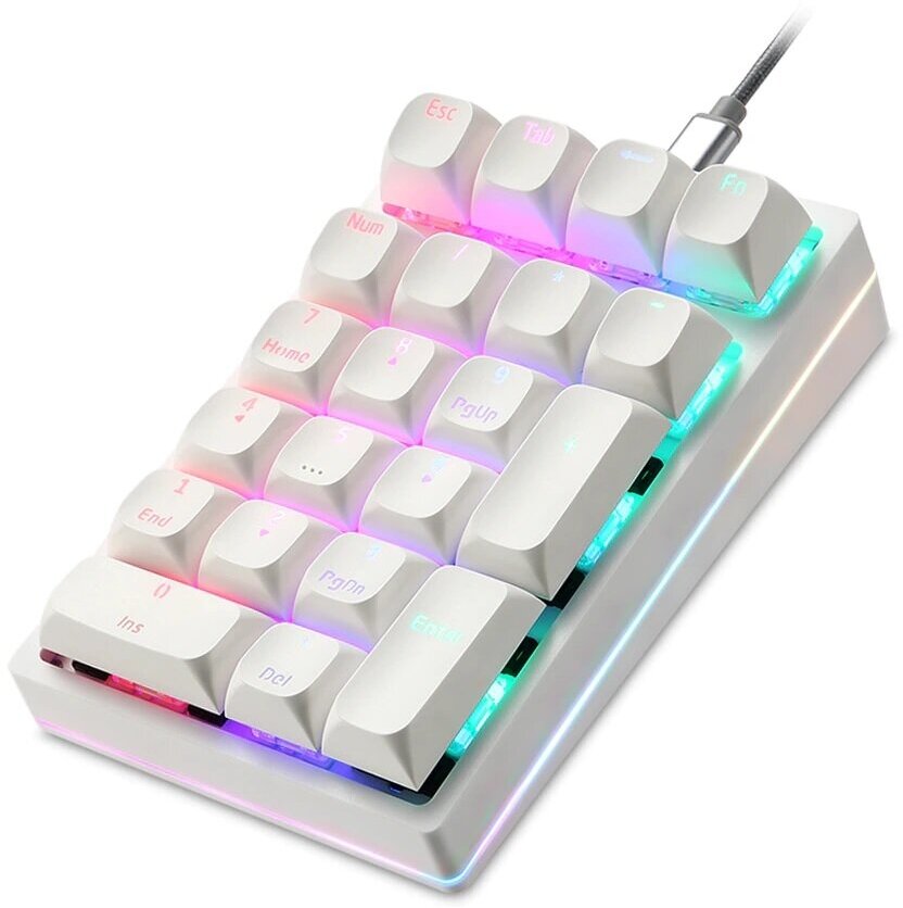 Клавиатура Motospeed K24 Pro Numpad Outemu Red Switch (Белый)