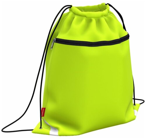 Мешок для обуви ErichKrause® с карманом на молнии 500х410мм Neon® Yellow