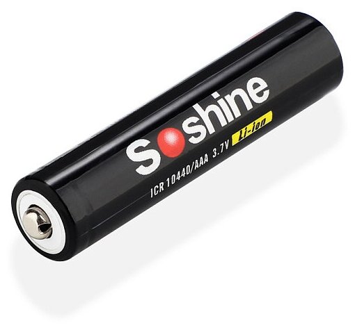 Аккумулятор Li-ion Soshine 10440 37 v 350 mAh (high top)