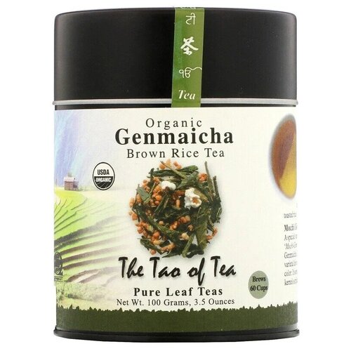 The Tao of Tea, Organic Genmaicha, Чай из коричневого риса, 3,5 унции (100 г)