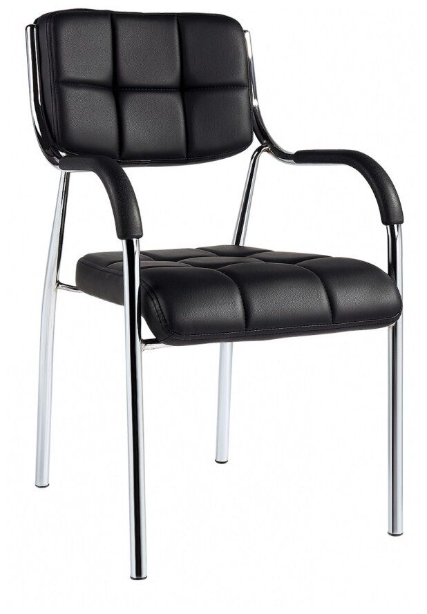 Стул BN_TQ_Стул Echair-805 VP кожзам черный, хром