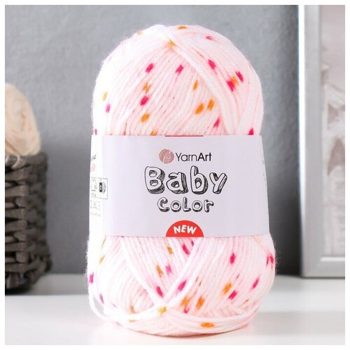 YarnArt Пряжа Baby color 100% акрил 150м/50гр (203 персик/крап)