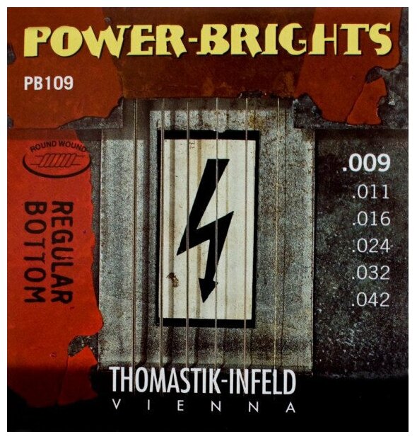 Комплект струн для электрогитары Thomastik PB109 Power-Brights Regular Bottom