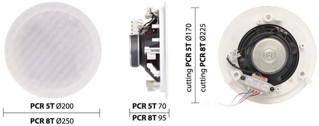 AMC PCR 5T Громкоговоритель потолочный 2-х полосный, 15Вт/100В, 25Вт/16Ом