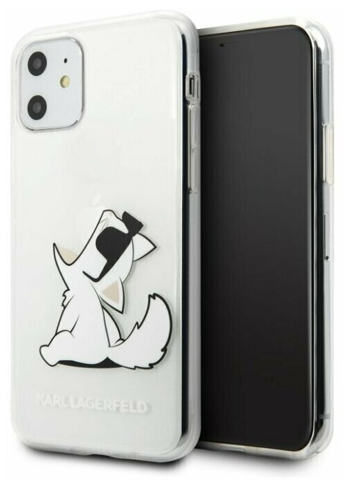 Чехол Lagerfeld для iPhone 11 TPU/PC collection Choupette Fun Hard Gradient Transp