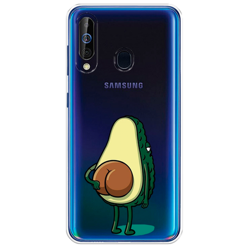 Силиконовый чехол на Samsung Galaxy A60 / Самсунг Галакси А60 Попа авокадо, прозрачный силиконовый чехол на samsung galaxy a60 самсунг галакси а60 каблучки прозрачный