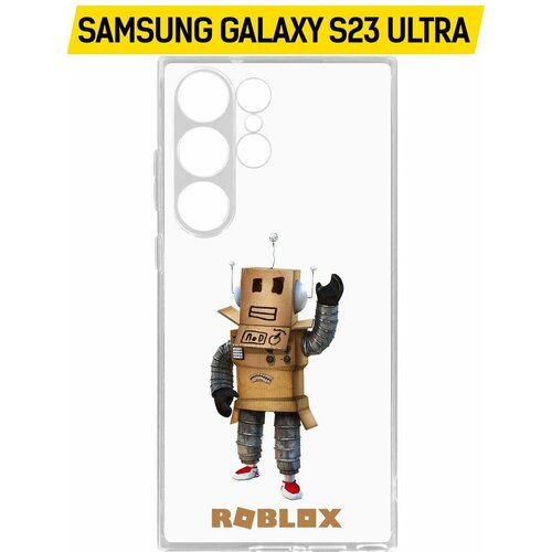 Чехол-накладка Krutoff Clear Case Roblox-Мистер Робот для Samsung Galaxy S23 Ultra