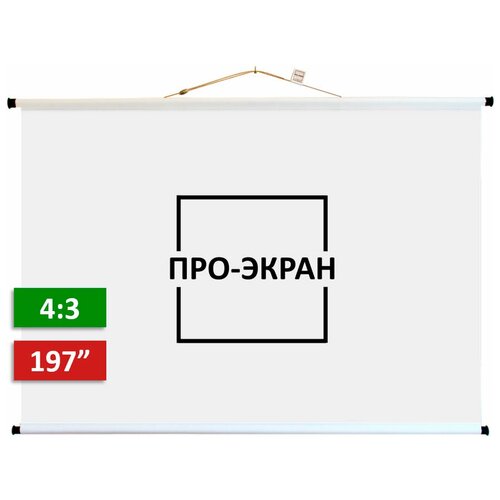 Экран для проектора про-экран 400 на 300 см (4:3), 197 дюймов