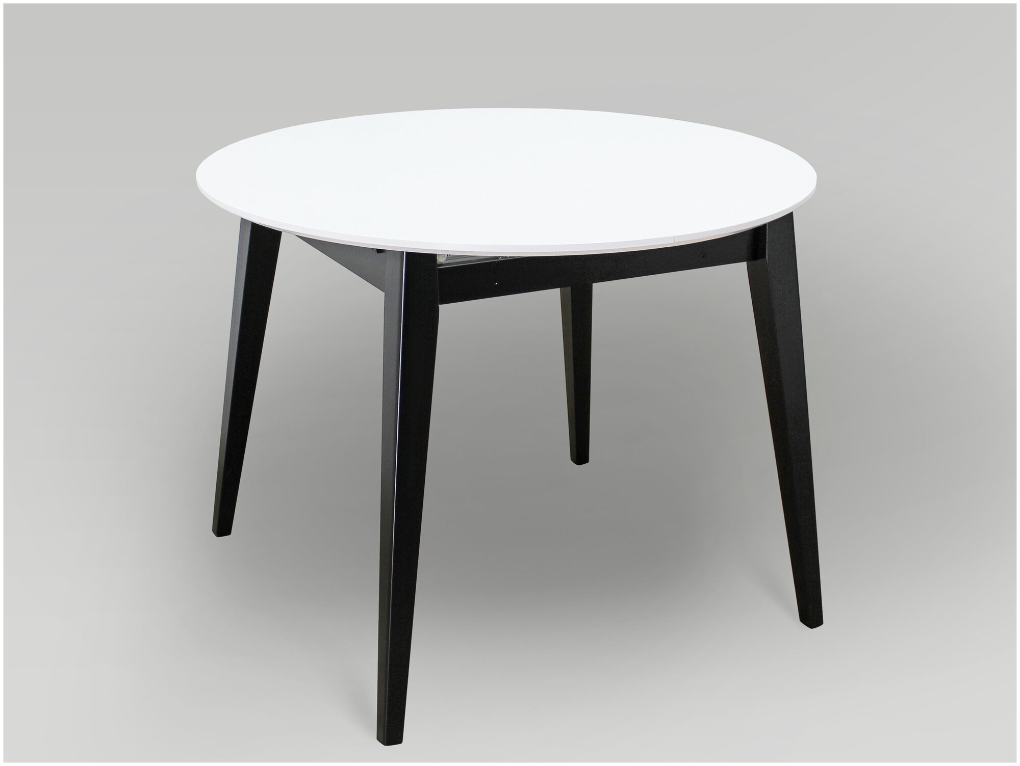 Обеденный стол "Бари 1" (белая эмаль/ черный)