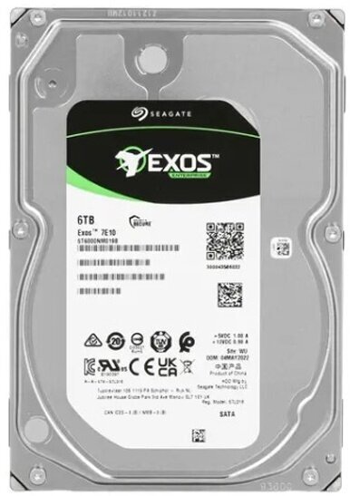 Жесткий диск Seagate Exos 7E10 enterprise ST6000NM019B 3.5" 6.0Tb SATA 6Gb/s 7200rpm 256MB