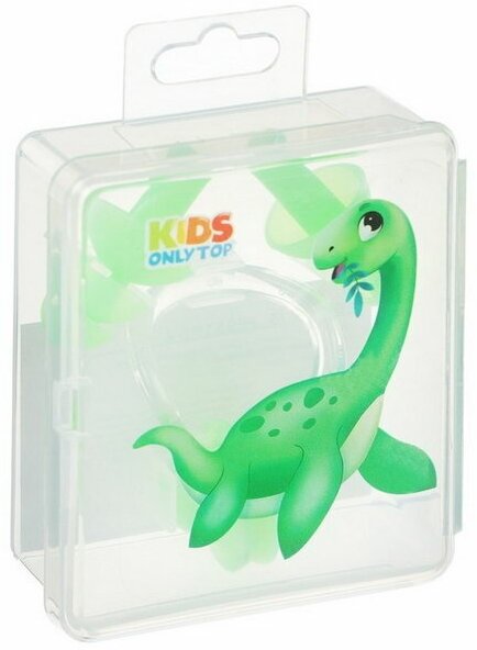 Набор для плавания "Динозаврик": зажим для носа, беруши, цвет зелёный