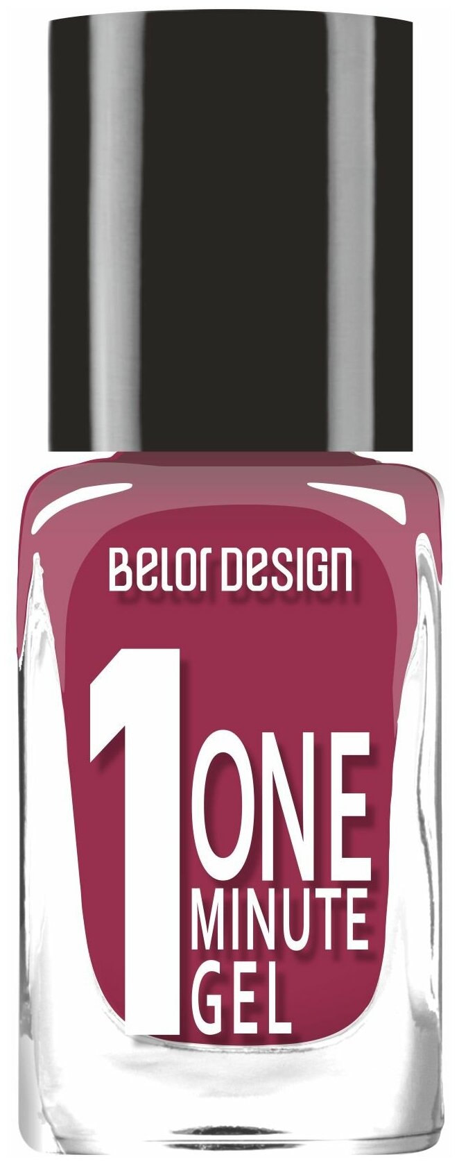 BelorDesign Лак для ногтей One minute gel, т. 218 красный