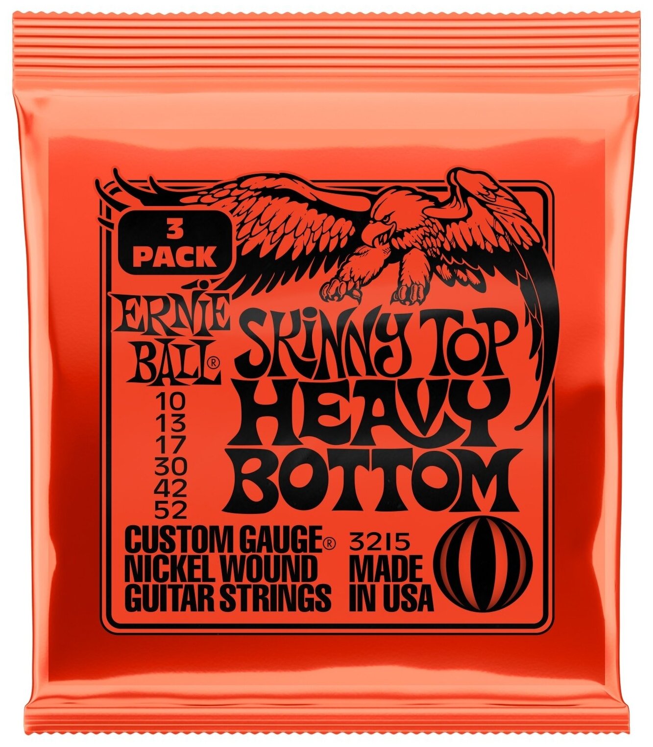 ERNIE BALL 3215 Nickel Wound Slinky Skinny Top Heavy Bottom 10-52 Струны для электрогитары