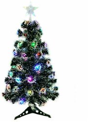 Новогодняя елка, елка светодиодная, елка светящаяся, ель искусственная заснеженная Christmas light с подсветкой, встроенная гирлянда, 60 см
