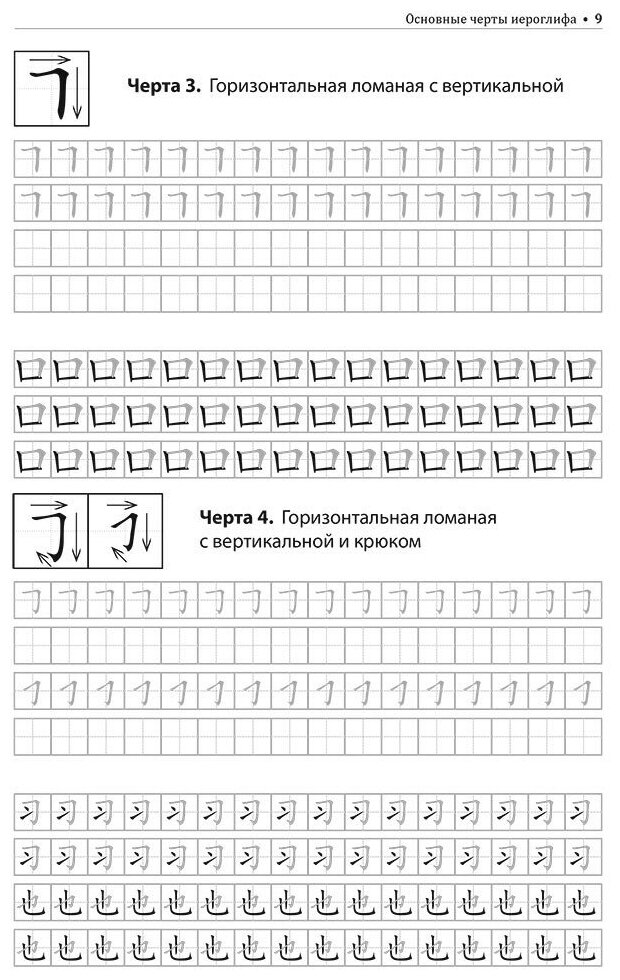 Учимся писать китайские иероглифы. Прописи с упражнениями. В 2-х частях. Часть 1 - фото №7