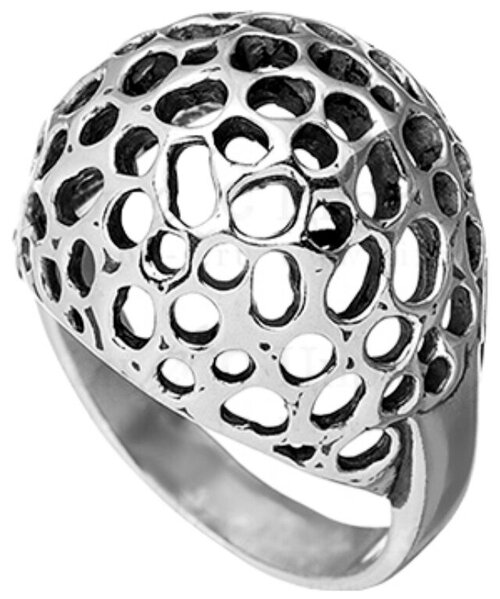 Перстень Циркон С, серебро, 925 проба, размер 17.5, серебристый