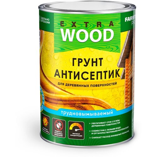 Грунт-антисептик трудновымываемый для деревянных поверхностей FARBITEX PROFI WOOD EXTRA (Артикул: 4300011881 Фасовка = 0,8 л )