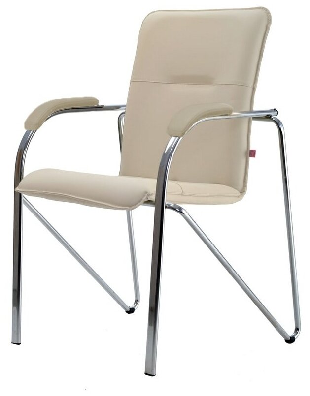 Конференц-кресло FA-SAMBA Chrome к/з светло-бежевый DO122/к/з