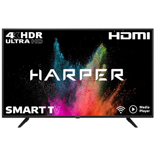 фото 65" телевизор harper 65u660ts led, hdr (2020), черный