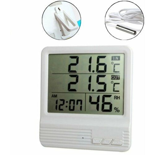 Термометр NGY/ термометр гигрометр цифровой / выносной датчик/ CX-301A цвет белый термометр термометр гигрометр цифровой выносной датчик htc 2 цвет белый