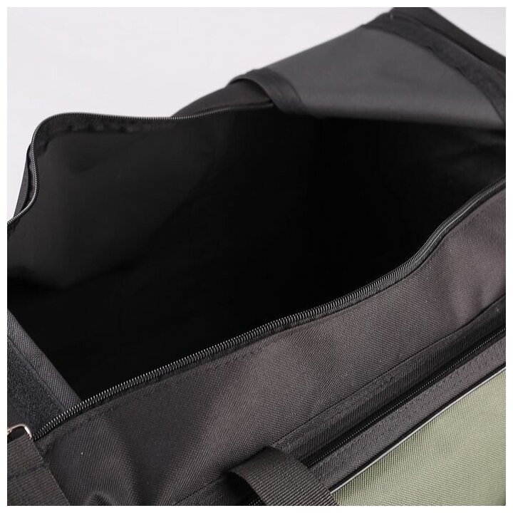 Сарабелла Сумка спортивная, отдел на молнии, 3 наружных кармана, цвет чёрный/зелёный - фотография № 5