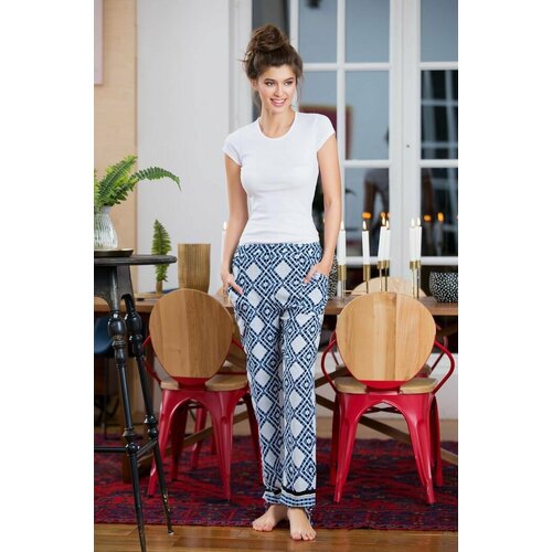 Брюки  Mia-Mia, повседневный стиль, размер 48, синий