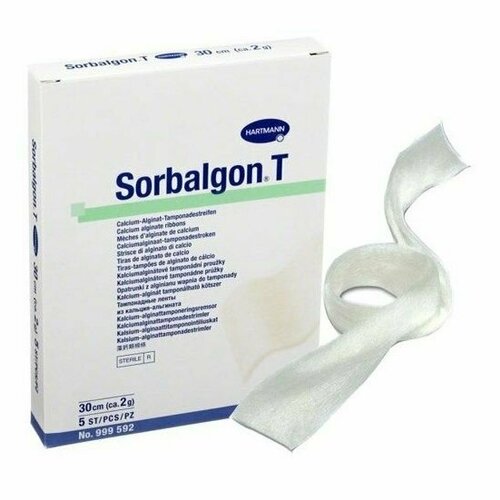 SORBALGON T (9995921) Тампонадные ленты из волокон кальция-альгината: 2 г/30 см; 5 шт.